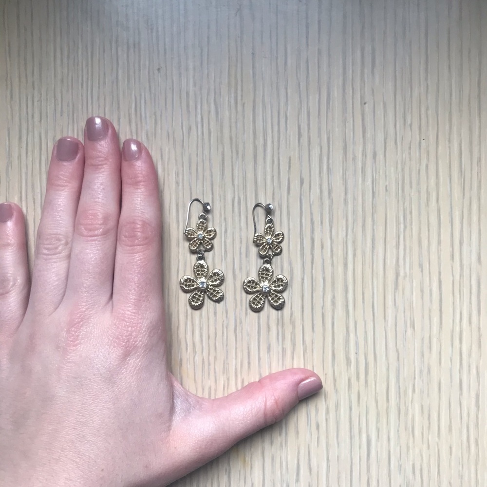 Gold Flower Earrings
